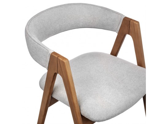 Стул Alan серый букле с ножками цвета орех в Ростове-на-Дону