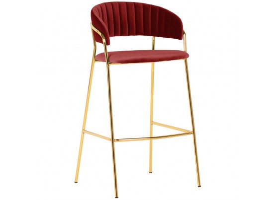 Комплект из 2-х стульев полубарных Turin винный с золотыми ножками в Ростове-на-Дону