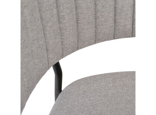 Стул Turin светло-серая рогожка с чёрными ножками в Ростове-на-Дону