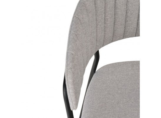 Стул Turin светло-серая рогожка с чёрными ножками в Ростове-на-Дону