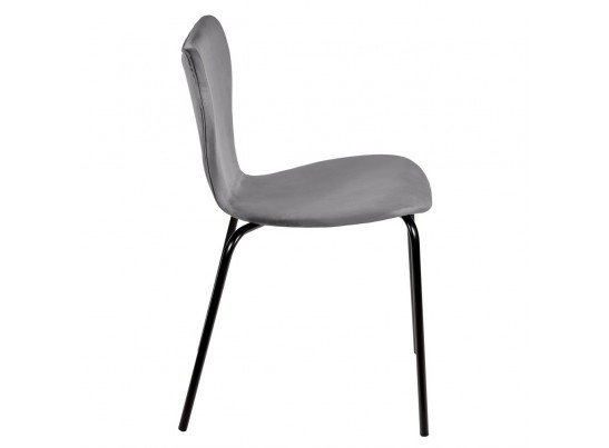 Стул Seven Style тёмно-серый велюр с чёрными ножками в Ростове-на-Дону