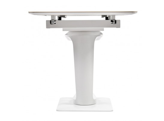 Стол Flame раскладной 116-155x80x76см, керамогранит белый мрамор, белый в Ростове-на-Дону