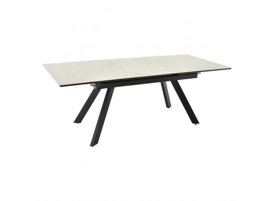 Стол Adam раскладной 140-190x90x75см, керамогранит бежевый, чёрный в Ростове-на-Дону