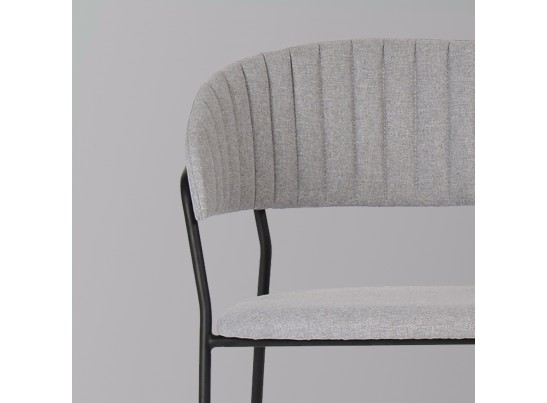 Стул Turin светло-серая рогожка с чёрными ножками в Ростове-на-Дону