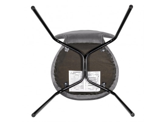 Стул Seven Style тёмно-серый велюр с чёрными ножками в Ростове-на-Дону