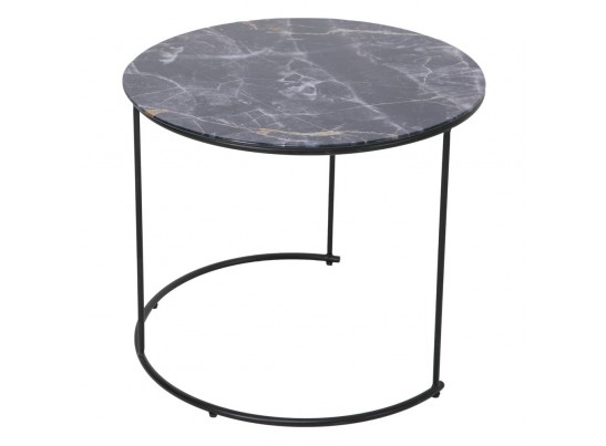 Набор кофейных столиков Tango чёрный мрамор с чёрными ножками, 2шт в Ростове-на-Дону