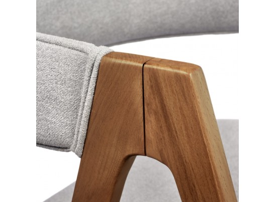 Стул Alan серый букле с ножками цвета орех в Ростове-на-Дону