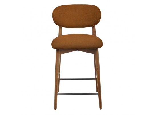 Стул полубарный Lucas 3 терракотовый букле с ножками цвета орех в Ростове-на-Дону