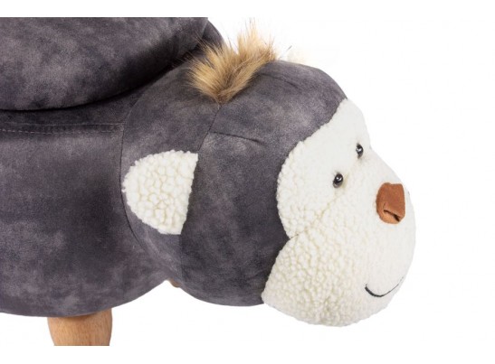 Пуф Мартышка с отсеком для хранения темно-серый в Ростове-на-Дону