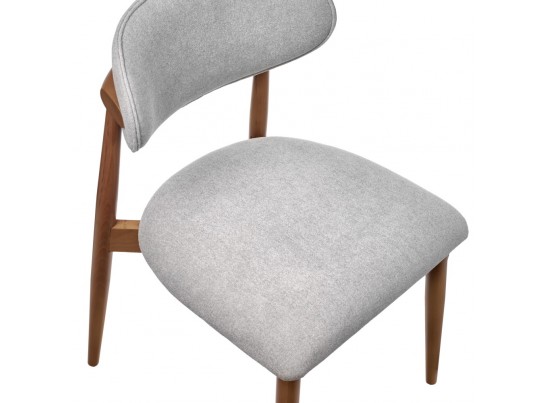 Стул Lucas 3 серый букле с ножками цвета орех в Ростове-на-Дону