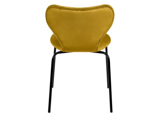 Стул Seven Style горчичный велюр с чёрными ножками в Ростове-на-Дону
