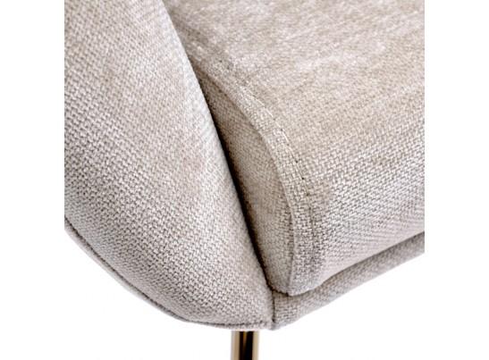 Стул-полукресло Martin миндальный шенилл с золотыми ножками в Ростове-на-Дону