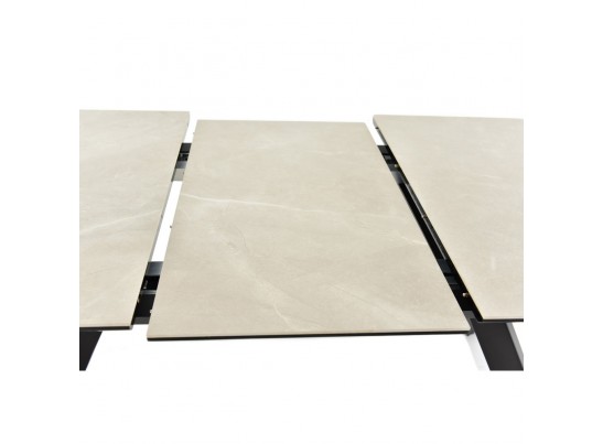 Стол Adam раскладной 140-190x90x75см, керамогранит бежевый, чёрный в Ростове-на-Дону