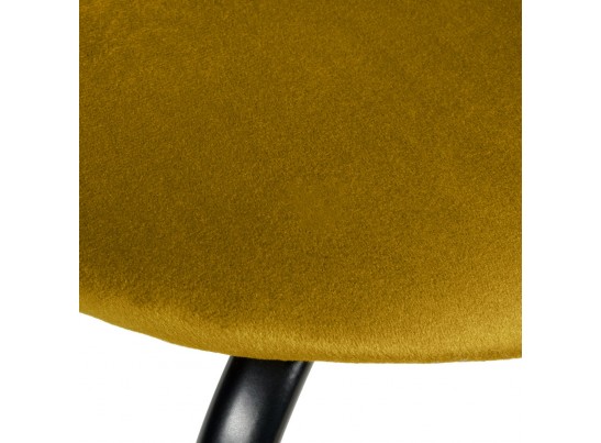 Стул Seven Style горчичный велюр с чёрными ножками в Ростове-на-Дону