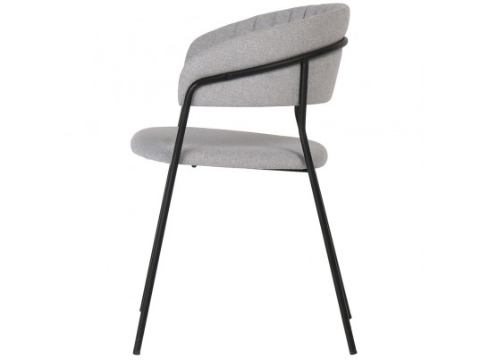 Стул Turin светло-серая рогожка с чёрными ножками в Ростове-на-Дону