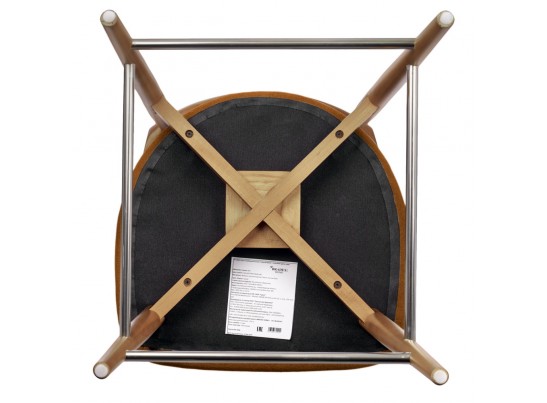 Стул полубарный Lucas 3 терракотовый букле с ножками цвета орех в Ростове-на-Дону