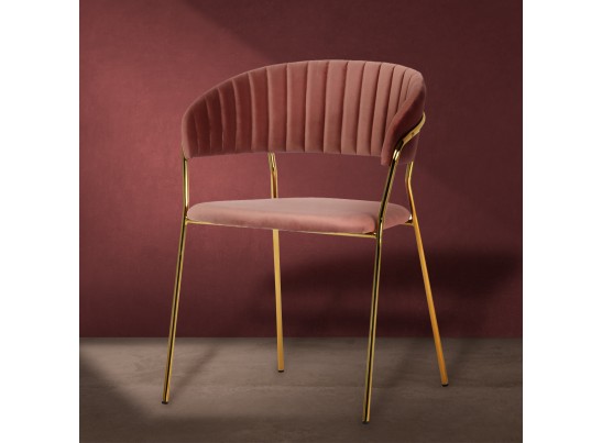 Стул Turin пудровый с золотыми ножками в Ростове-на-Дону