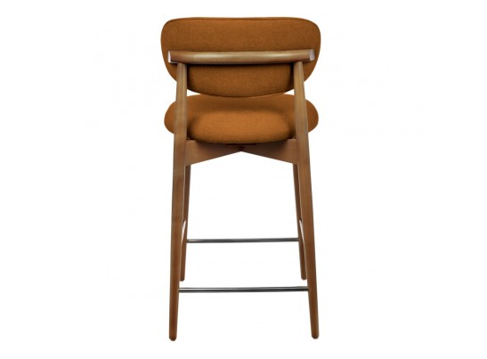 Стул полубарный Lucas 3 терракотовый букле с ножками цвета орех в Ростове-на-Дону