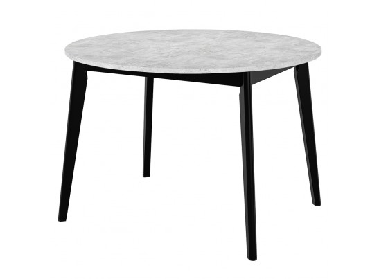 Стол Oslo круглый 110-140см, Бетон лайт, чёрный в Ростове-на-Дону