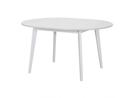 Стол Oslo круглый раскладной 110-140x110x76см, Сосна Рандерс структурное, белый в Ростове-на-Дону