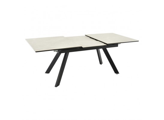 Стол Adam раскладной 140-190x90x75см, керамогранит бежевый, чёрный в Ростове-на-Дону