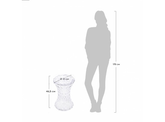 Стул-пуф Stone прозрачный серый в Ростове-на-Дону Стул-пуф Stone прозрачный серый в Ростове-на-Дону