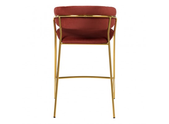 Стул полубарный Turin терракотовый с золотыми ножками в Ростове-на-Дону