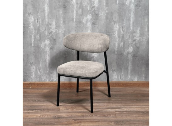 Стул Lucas 2 латте шенилл с чёрными ножками в Ростове-на-Дону