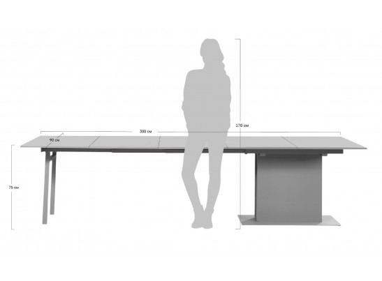 Стол раздвижной LUNGO белый в Ростове-на-Дону