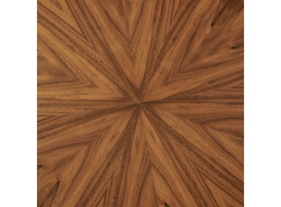 Стол Liverpool диам.110см, шпон орех лучевой набор, с хромированными ножками в Ростове-на-Дону