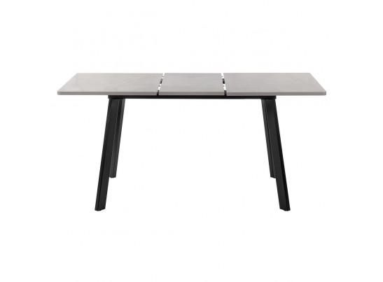 Стол Dublin раскладной 120-160х80х75 серый мрамор с чёрными ножками в Ростове-на-Дону