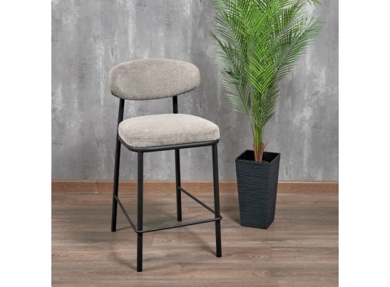 Стул полубарный Lucas 2 латте шенилл с чёрными ножками в Ростове-на-Дону