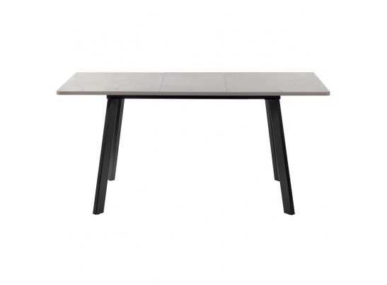 Стол Dublin раскладной 120-160х80х75 серый мрамор с чёрными ножками в Ростове-на-Дону