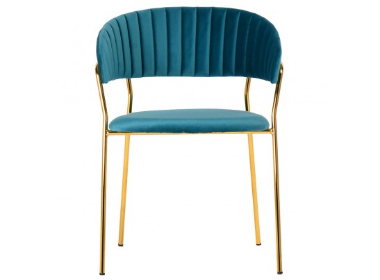 Комплект из 4-х стульев Turin бирюзовый с золотыми ножками в Ростове-на-Дону