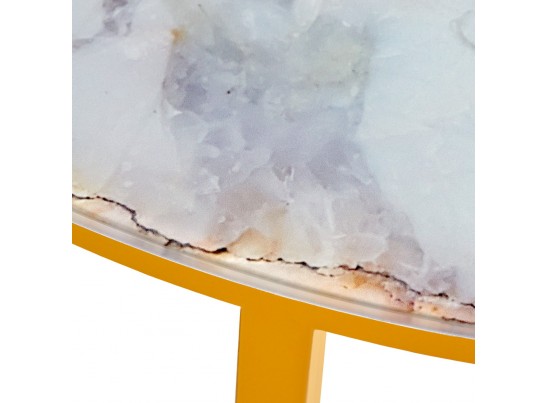 Набор кофейных столиков Tango бежевый мрамор с ножками матовое золото, 2шт в Ростове-на-Дону