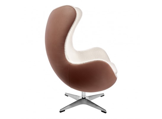 Кресло EGG STYLE CHAIR коричневый, экокожа в Ростове-на-Дону