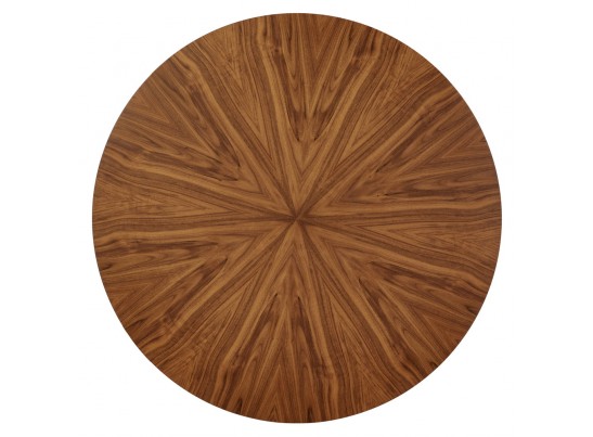 Стол Liverpool диам.110см, шпон орех лучевой набор, с хромированными ножками в Ростове-на-Дону