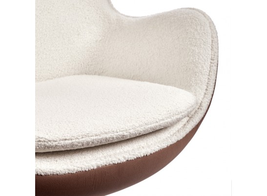 Кресло EGG STYLE CHAIR коричневый, экокожа в Ростове-на-Дону