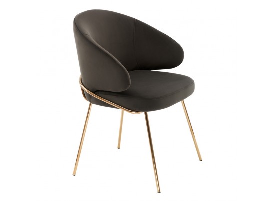 Стул-полукресло Emil графит с золотыми ножками в Ростове-на-Дону