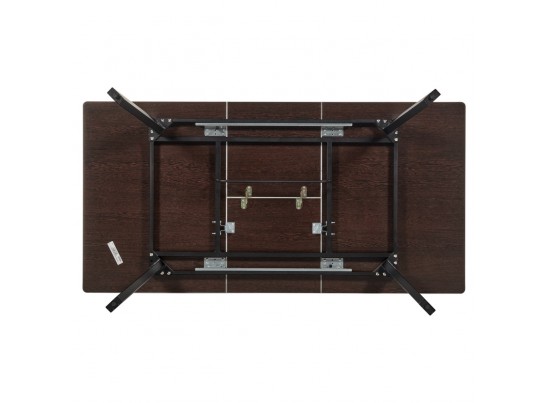 Стол Dublin раскладной 120-160х80х75 серый мрамор с чёрными ножками в Ростове-на-Дону