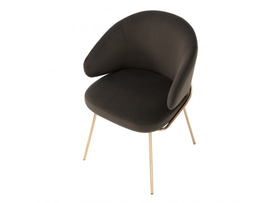 Стул-полукресло Emil графит с золотыми ножками в Ростове-на-Дону