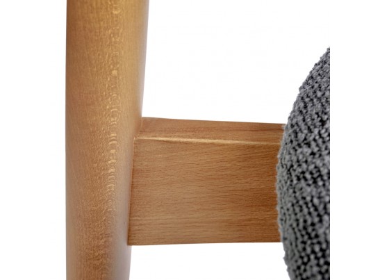 Стул Lucas тёмно-серый букле с ножками цвета орех в Ростове-на-Дону