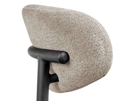 Стул полубарный Lucas 2 латте шенилл с чёрными ножками в Ростове-на-Дону