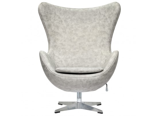 Кресло EGG CHAIR светло-серый матовый с эффектом состаренная кожа в Ростове-на-Дону Кресло EGG CHAIR светло-серый матовый с эффектом состаренная кожа в Ростове-на-Дону