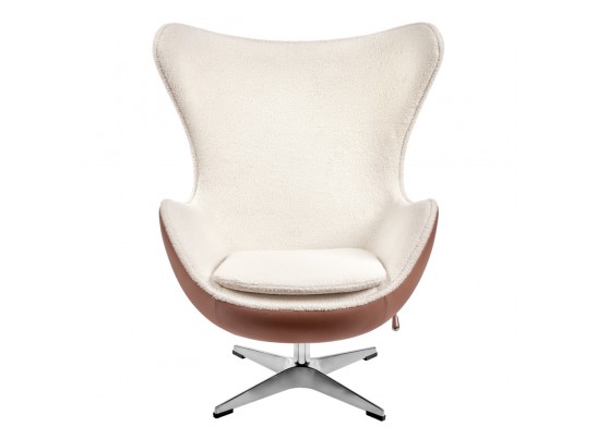 Кресло EGG STYLE CHAIR коричневый, экокожа в Ростове-на-Дону