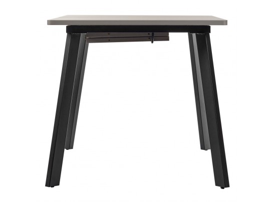 Стол Dublin раскладной 120-160х80х75 серый мрамор с чёрными ножками в Ростове-на-Дону