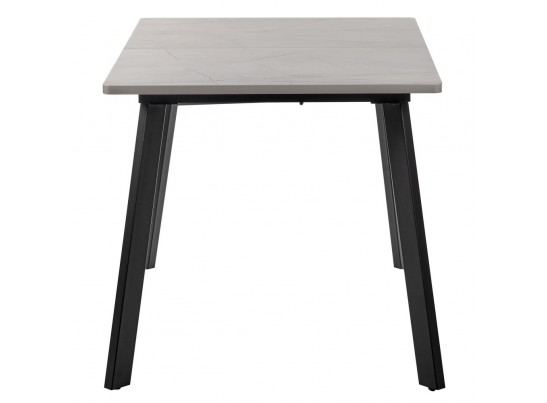 Стол Dublin раскладной 120-160х80х75 серый мрамор с чёрными ножками в Ростове-на-Дону