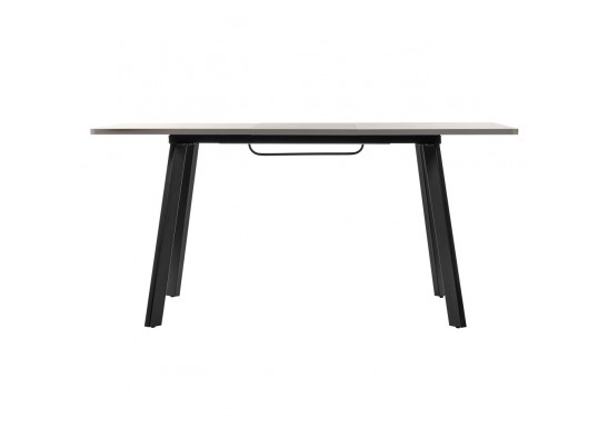 Стол Dublin раскладной 120-160х80х75 серый мрамор с чёрными ножками в Ростове-на-Дону