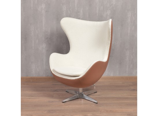 Кресло EGG STYLE CHAIR коричневый, экокожа в Ростове-на-Дону Кресло EGG STYLE CHAIR коричневый, экокожа в Ростове-на-Дону