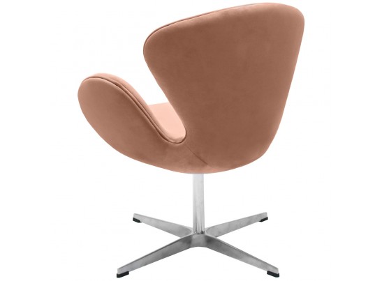 Кресло SWAN CHAIR пыльно-розовый, искусственная замша в Ростове-на-Дону